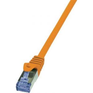 Logilink CQ3038S - Câble réseau RJ45 Cat.6A S/FTP 1 m orange