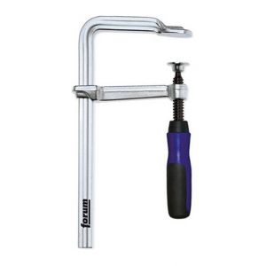 Forum Serre-joints tout acier, poign&eacute;e plastique bicomposants, Capacit&eacute; de serrage : 200 mm, Port&eacute;e 100 mm, Glissi&egrave;re 19,5 x 9,5 mm