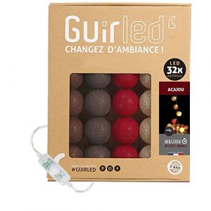 Acajou Classique Guirlande lumineuse boules coton led usb 32 boules - 32 boules