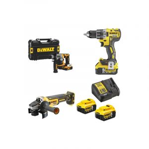 Dewalt Pack 3 outils 18V XR (DCD791/DCG405/DCH172) + 2 batteries 5Ah + chargeur + coffret T-STAK - DCK2020P2T/DCH172NT