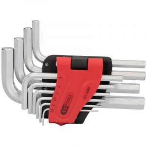 KS Tools Juego de llaves Allen en un soporte abatible,10 pzs 1,5-10mm
