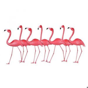 Signes Grimalt Décoration murale flamant rose tropical en métal 59 cm