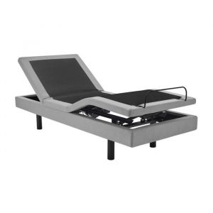 Sommier électrique de relaxation déco - 80 x 200 cm - Tissu - Gris - alpana de ysmée