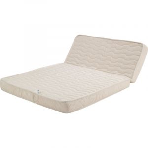 Matelas Très Ferme Pour BZ 120x190 x 10 cm - Dim Assise 60 cm - Déhoussable Housse Lavable - 5 zones de Confort - Ame Poli Lattex Haute Résilience