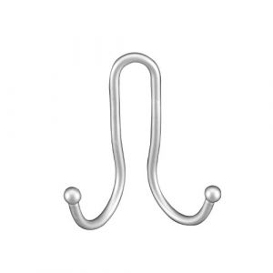 Metaltex GANCHO Doble BAÑO Double Crochet Viva 7 x 9cm, Argent, 28x28x18 cm