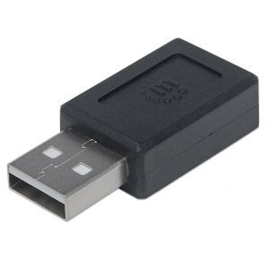 Manhattan USB 2.0 Adaptateur [1x USB 2.0 type A mâle - 1x USB-C femelle] connecteur utilisable des deux cotés R213081 -