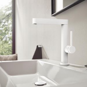 Image de Hansgrohe Mitigeur de lavabo 230, bonde Push-Open blanc mat Finoris