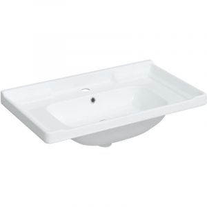VidaXL Évier de salle de bain blanc rectangulaire céramique