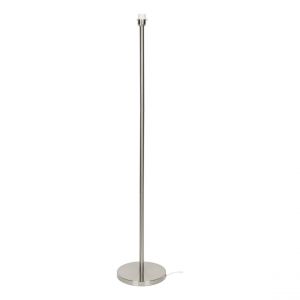Pied de lampadaire 1xE27 Max.60W Métal Satiné Câble PVC transparent