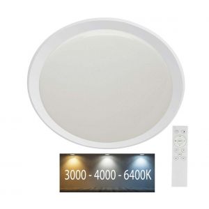 Image de V-TAC VT-8555 Plafonnier led rond blanc ciel étoilé 60W 3en1 dimmable avec télécommande - sku 2114551