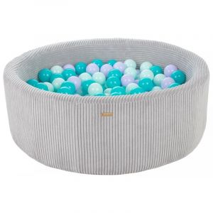 Piscine à balles 300 balles 90 cm gris/violet, turquoise, Menthe