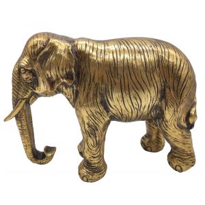 Emde Statue éléphant doré 28x11x20cm
