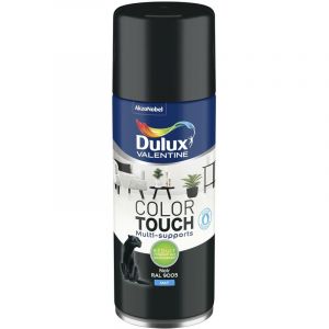 Image de Dulux Valentine Bombe de peinture Color touch noir RAL 9005 mat 400 ml