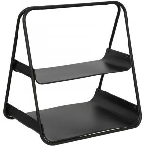 Image de Atmosphera &Eacute;tag&egrave;re 2 Niveaux en M&eacute;tal "Sublima" 42cm Noir