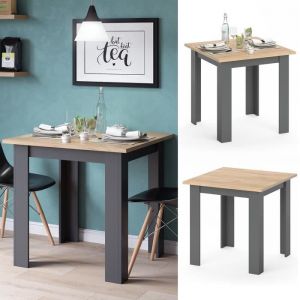 Table à manger "Karlos 80cm Anthracite/Goldkraft Vicco