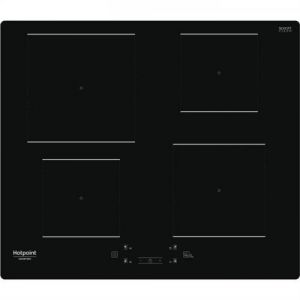 Hotpoint Table de cuisson induction 4 foyers L60 cm HQ5660SNE 7200 W Revetement verr