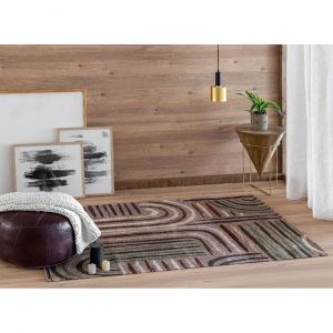 Naf Naf Tapis multicolore design abstrait plat Sonie 140x200 Multicolore