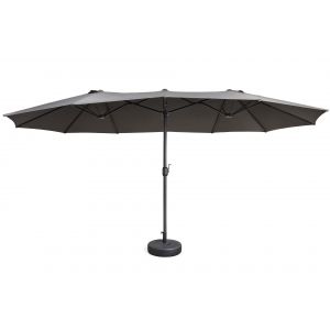 Lifa Garden Double Parasol 450x265x240 cm Anthracite avec Cover UV50+