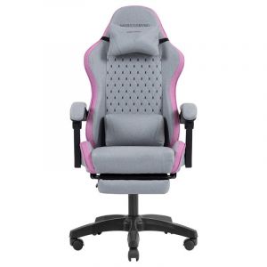 Mars Gaming Chaise de jeu ergonomique Mgc-x, tissu respirant, coussin cervical et lombaire, rose