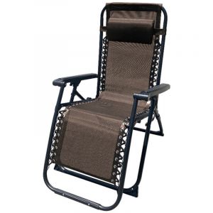 Chaise Longue Jardin Exterieur Inclinable 90 x 108 x 66 cm Marron - Marbueno