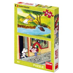 Dino Puzzle Filles d'un conte de fées 2 x 48 pièces