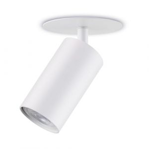 Maclean Luminaire encastr&eacute;/tube, spot, rond, aluminium, GU10, 55x100mm, blanc, MCE364 W