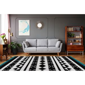 Prix Tapis Ethnique à Poils Courts broadway Iv Blanc 80 X 150 Cm
