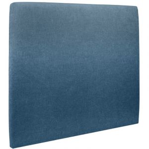 Tete de lit Tapissée Tissu Bleu L 160 cm - Ep 10 cm rembourré