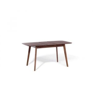 Beliani Table de salle à manger extensible 150x75 cm marron MADOX