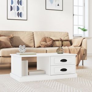 Image de VidaXL Table basse blanc 90x50x35 cm bois d'ingénierie