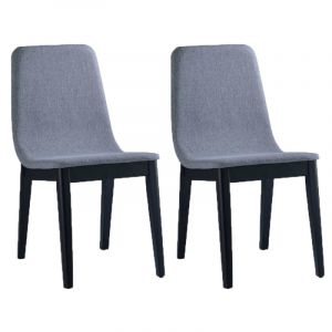 Delorm Design Lot de 2 Chaises Design "Felicio" Gris Clair