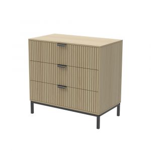 Commode Lennox, Chêne, 72x69cm avec 3 tiroirs, Vicco