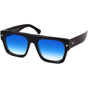 Xlab Unisex ST. JOHN Lunettes de soleil Acétate Noir Bleu clair Enveloppant Ombré