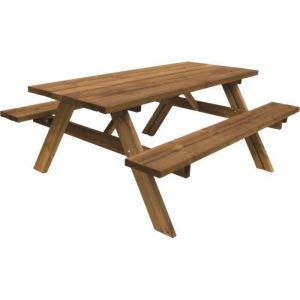 Table de jardin de repas 253001-01lm rectangulaire naturel 6 personnes