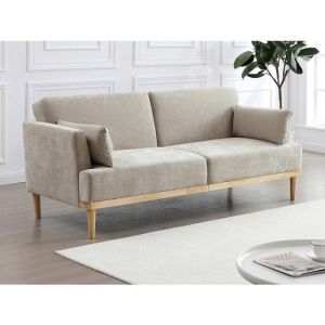 Canapé convertible 3 places beige