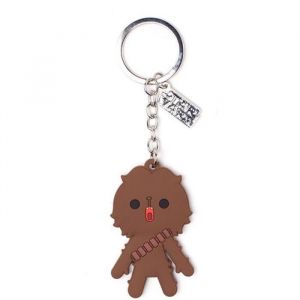 Bioworld Porte-clés en caoutchouc Star Wars: Chewbacca - Porte-clés en caoutchouc sous licence officielle.