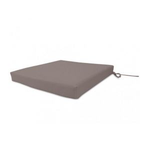 Soleil d'Ocre Dessus de chaise imperméabilisé 40x40x5 cm OUTDOOR moka. Galette de chaise extérieure enduit Il s'accroche par nouettes à la