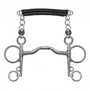 Pelham pour cheval cintré, passage de langue branches longues Metalab Elite