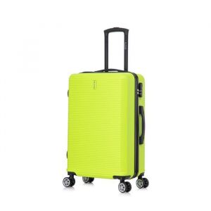 Celims France FRANCE - Valise Moyenne Taille 65cm | Valise Week-End | ABS | Jaune Fluo