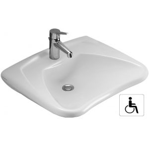 Villeroy & Boch Lavabo extra-plat O.NOVO VITA - Couleur : BLANC - Avec trou pour robinetterie - Sans trop plein