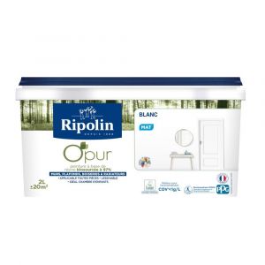 Ripolin Peinture à base de résine biosourcée, Mat, Blanc 2L Blanc