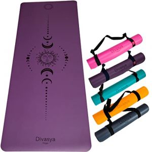 DIVASYA Yogamatte aus Eco-PU & Naturkautschuk