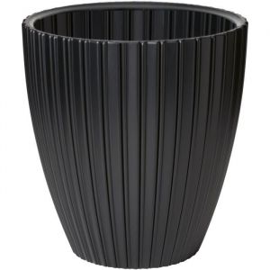 Garden id Pot de fleurs - Fancy - 40 x 42 cm - Pour jardin, balcons ou intérieurs - Noir