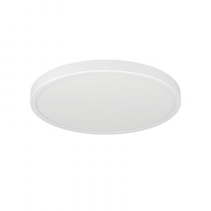 Eglo Connect.z Plafonnier LED connecté pour salle de bains Fueva 6-Z, Ø 38,9 cm, ZigBee, App et commande vocale Alexa, blanc chaud-blanc froid, intensité lumineuse variable, blanc, IP44