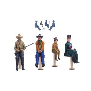 Artesania Set de 4 figurines en r&eacute;sine pour la diligence Stagecoach - 1/12