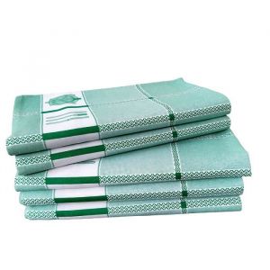 Lot de 5 Torchons De Cuisine Coton Vaisselle De Qualité - Torchon Cuisine 100% Coton vert