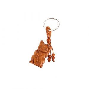 Lachineuse Chat Maneki Neko en Porte-CLES