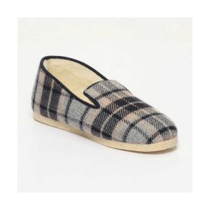 Chaussons La Flemmarde - Ecossais Bleu & Gris - 36