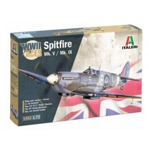Italeri Maquette Avion : As sur Spitfire Mk.V / Mk.IX &ndash; 1/72