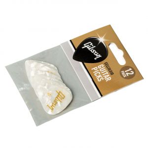 Gibson Blanc perle Picks M blanc nacr&eacute;